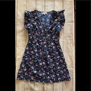 Hayden blue dress with floral print